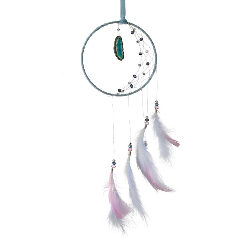 Close-up of Dreamcatcher with Agate Charm