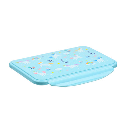 Clip Lock Lunch Box with a whimsical unicorn theme