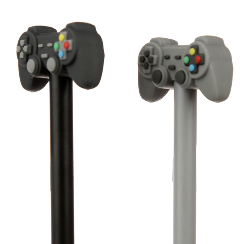 Close-up of Game Over Topper Pen with decorative design