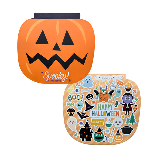 Spooky Pumpkin Shaped Sticker Book with 10 sheets