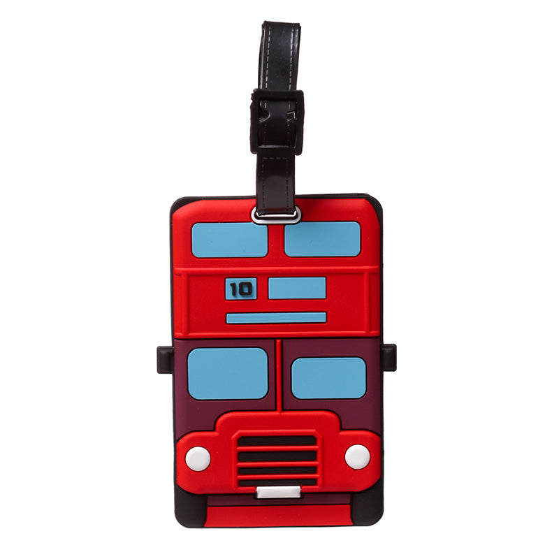 London Bus PVC Luggage Tag - Detail