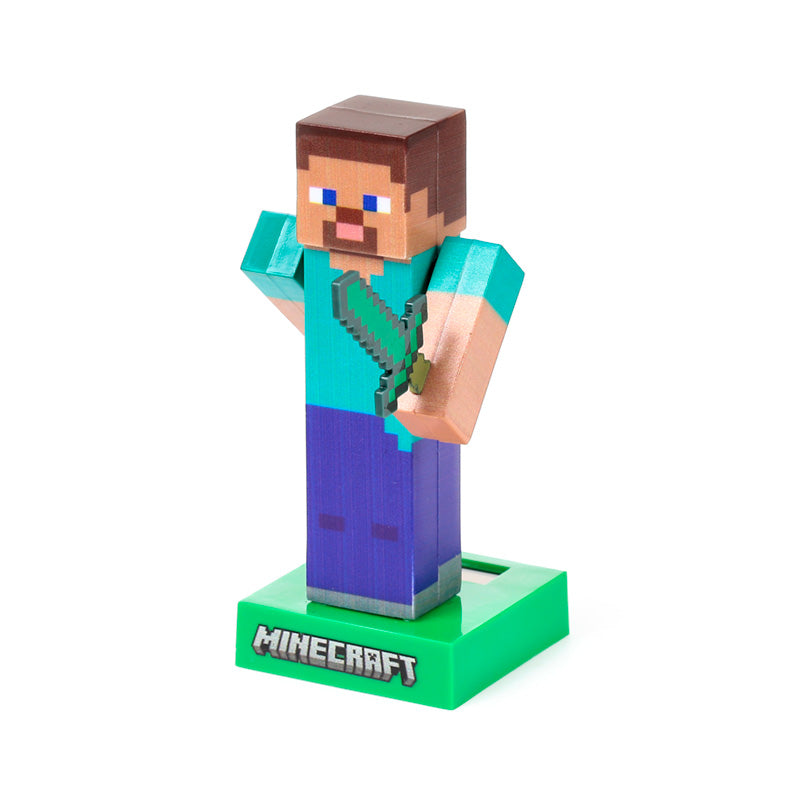 Close-up of Solar Pal - Minecraft Steve ornament