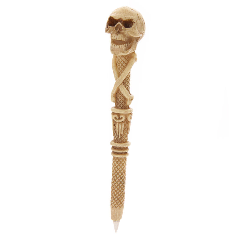 Skull Pen displayed with other stationery