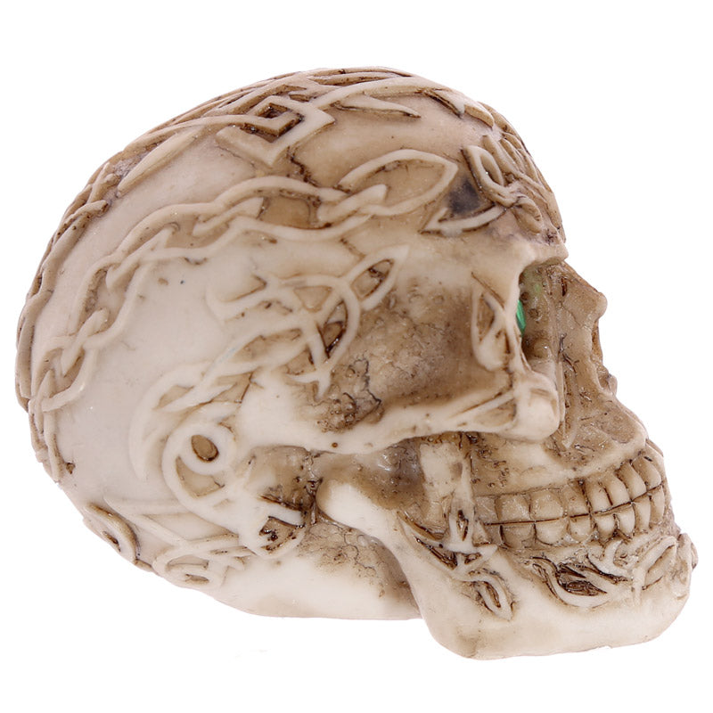 Mini Gothic Skull Decoration with Gem Eyes as a gift