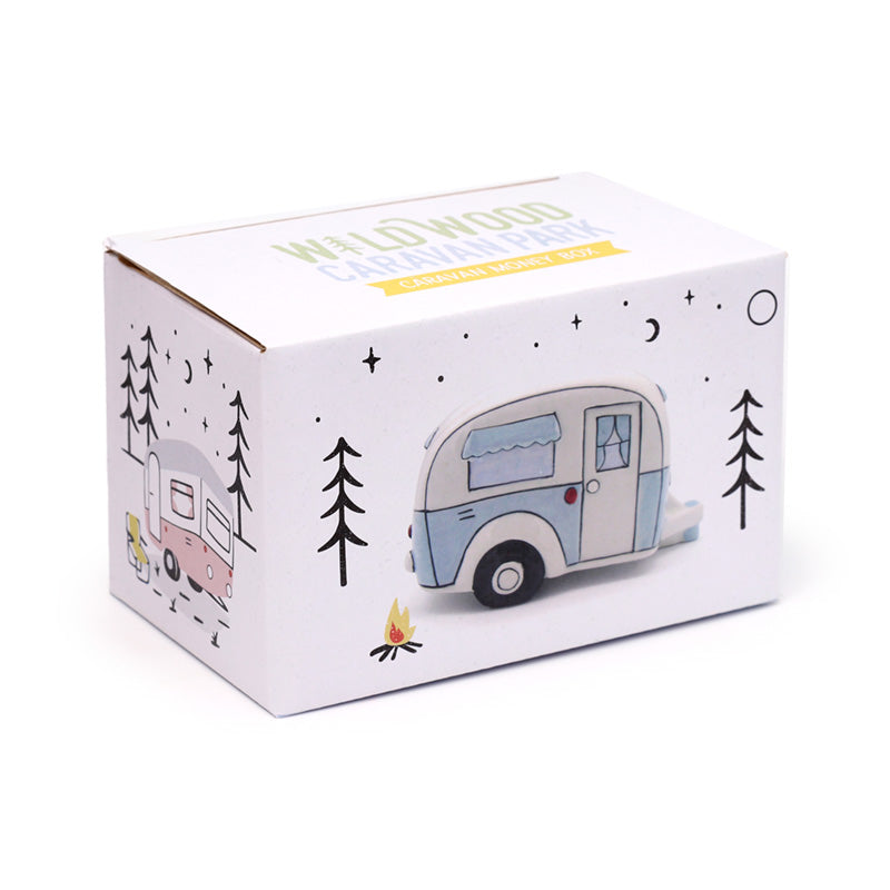 Ceramic Money Box with Caravan Design