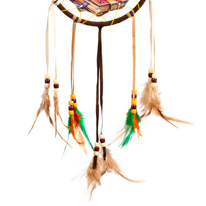 Lisa Parker Guardian of Spells Owl Dreamcatcher displayed in a home setting