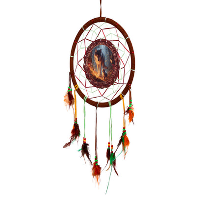 Enchanting Fairy Dream Wolf & Cub Dreamcatcher