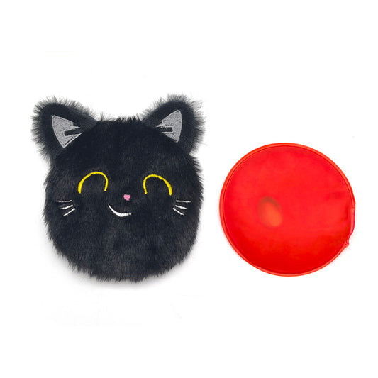 Plush Hand Warmer shaped like Lucky the Black Cat