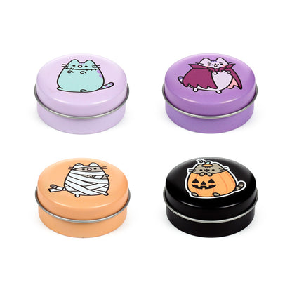 Pusheen the Cat Halloween Lip Balm tin design
