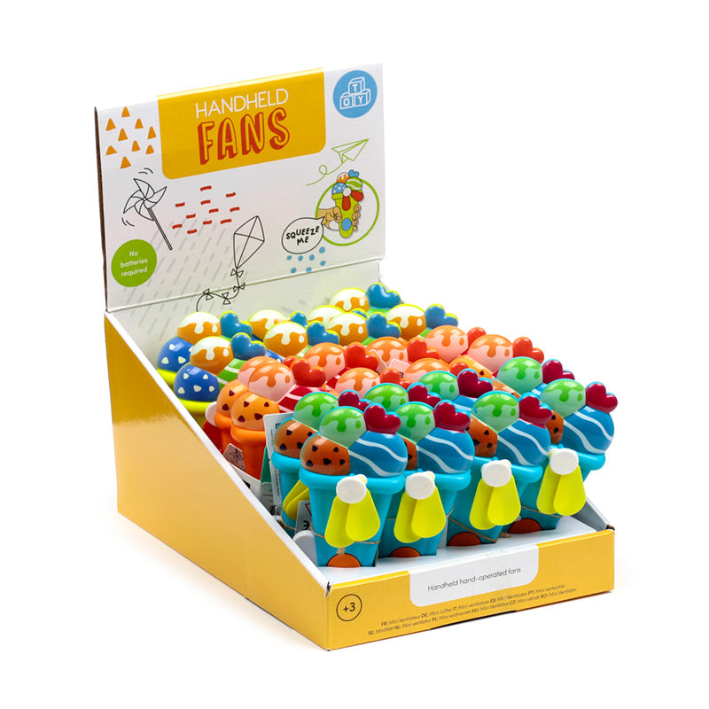 Charming Hand Operated Ice Cream Fan in vibrant design