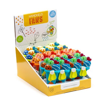 Charming Hand Operated Ice Cream Fan in vibrant design