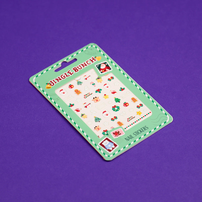 Jingle Bunch Christmas Nail Stickers - Festive Design 9