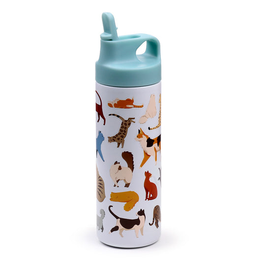 Feline Fine Cats 500ml Reusable Insulated Drinks Bottle