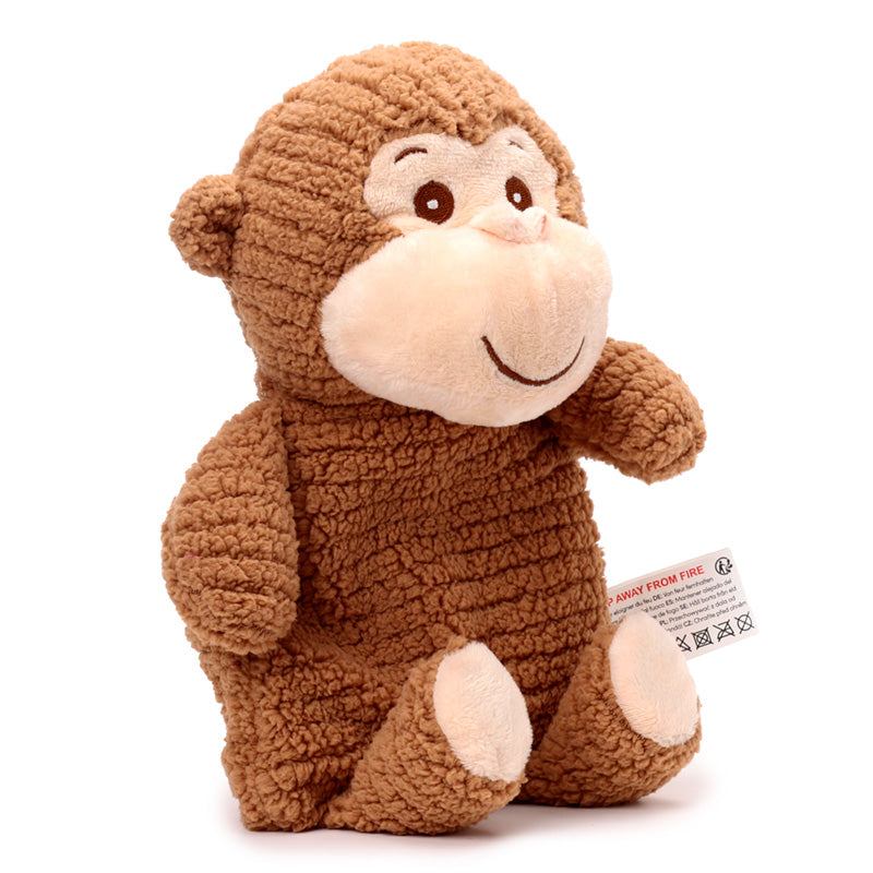 Comforting plush lavender heat pack in cute monkey shape