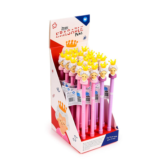 Queen London Erasable Pen with PVC Topper - Front View