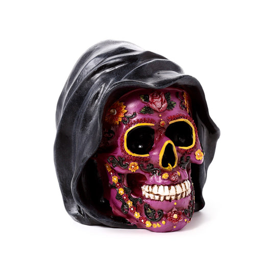 Day of the Dead Purple Skull Decorative Ornament