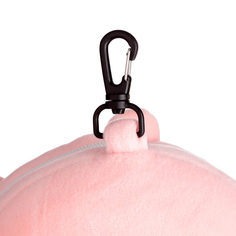 Puff the Puffer Fish Travel Pillow in use