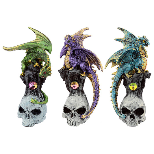 Skull Dragon Dark Legends Dragon Figurine front view