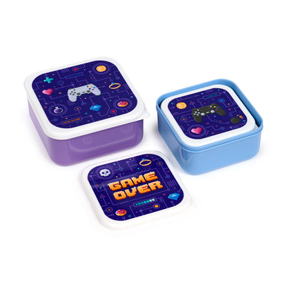 Lunch Boxes Set of 3 - Game Over, Perfect for Picnics