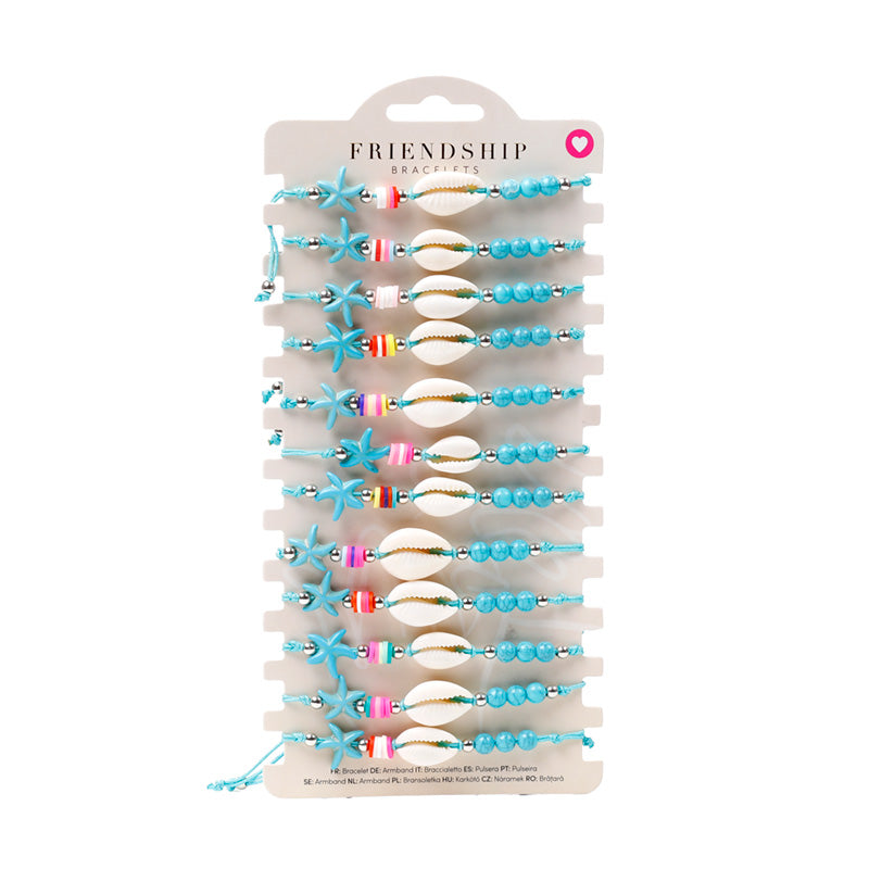 Blue Beads with Shells & Starfish Bracelets for home decor