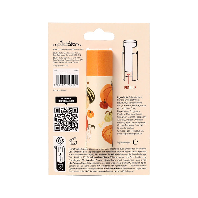 Eco-friendly Autumn Harvest Lip Balm packaging