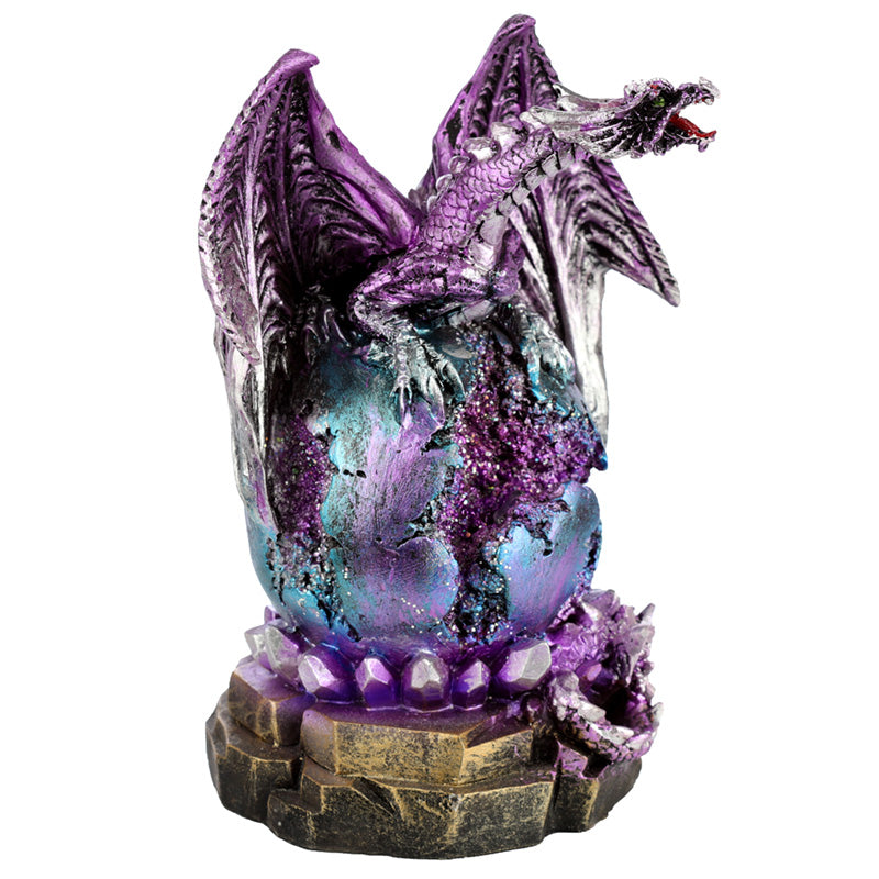 Geode LED Dark Legends Dragon Figurine - Side View