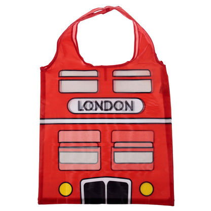 Durable polyester foldable shopping bag London Bus
