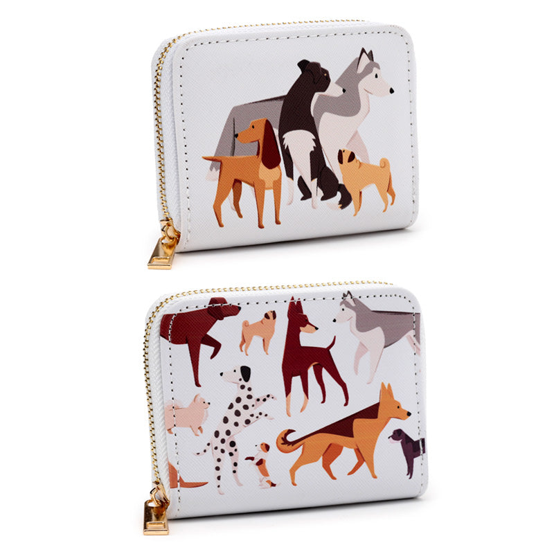 Barks Dog Small Zip Around Wallet - Open View