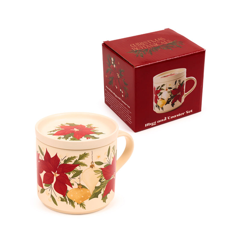 Collectible Christmas Mug and Coaster Set