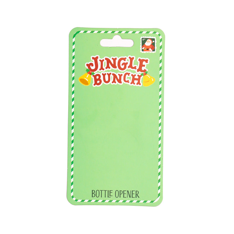 Jingle Bunch Christmas Bottle Opener on display