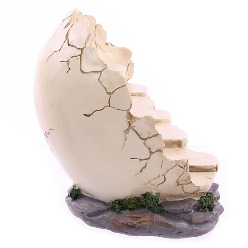 Stylish tiered egg shaped display stand for collectibles