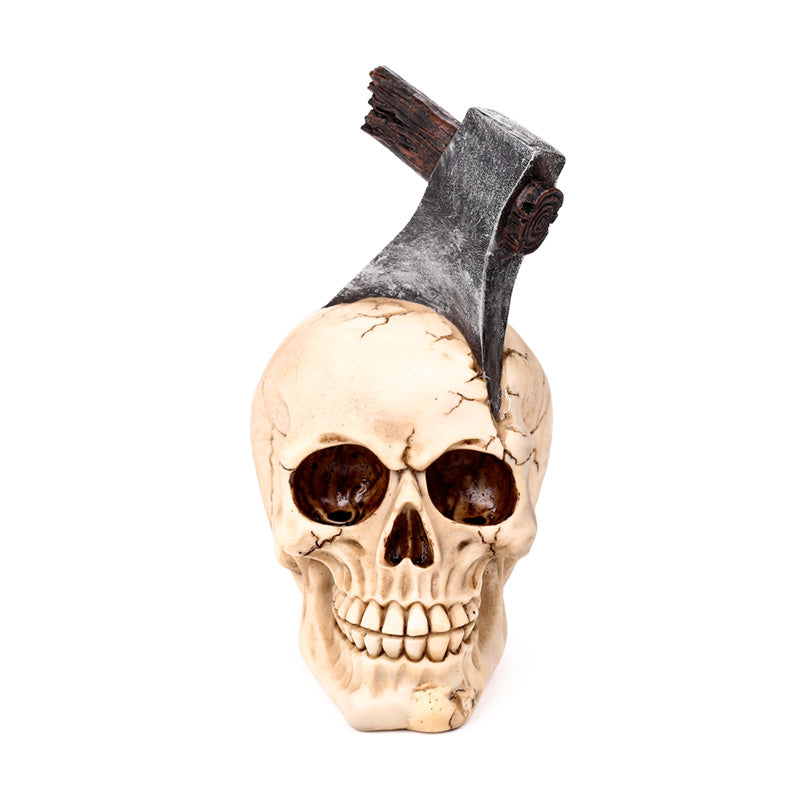 Skull Ornament with Detailed Axe Design