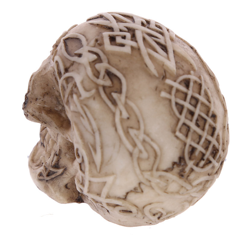 Decorative Mini Gothic Skull with Gem Eyes on display