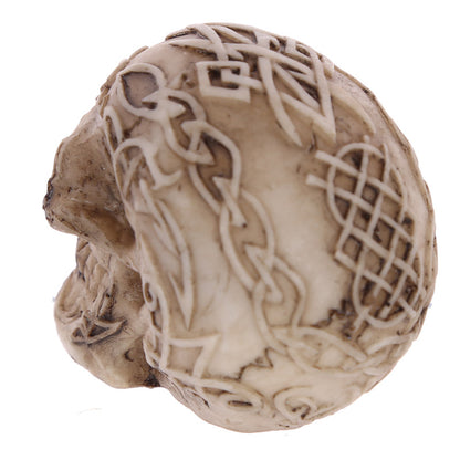 Decorative Mini Gothic Skull with Gem Eyes on display