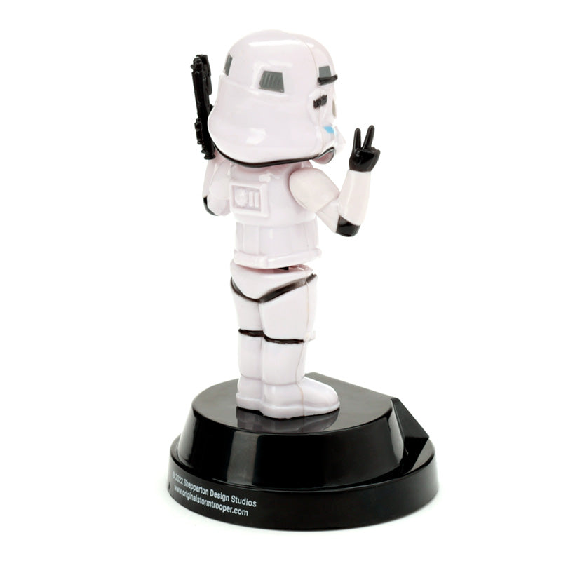 Whimsical Stormtrooper Peace solar ornament