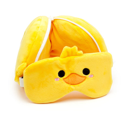Comfortable Duck Travel Pillow and Eye Mask