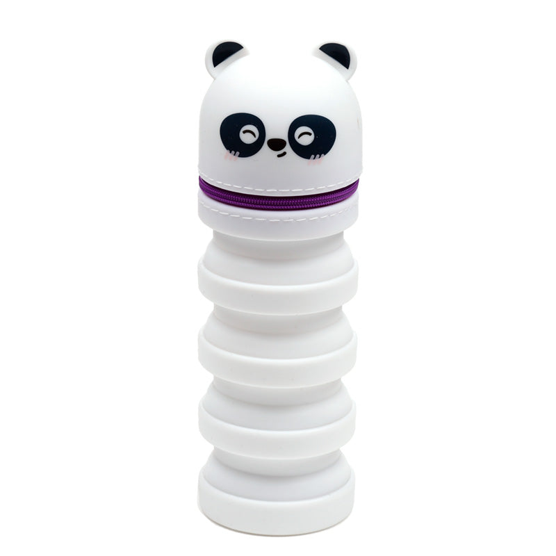 Adoramals Panda Silicone Pop Up Pencil Case - Front View