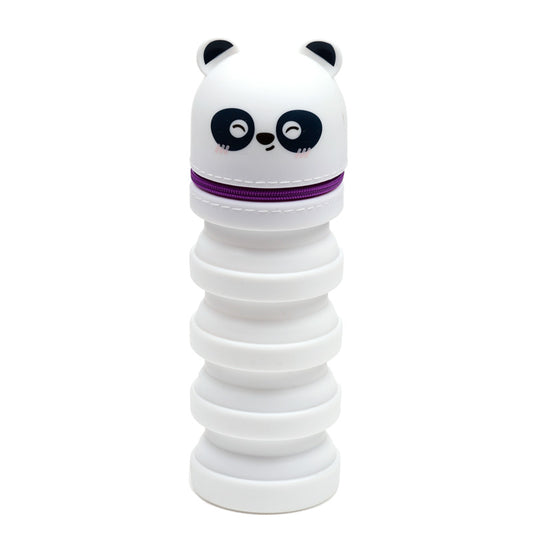 Adoramals Panda Silicone Pop Up Pencil Case - Front View