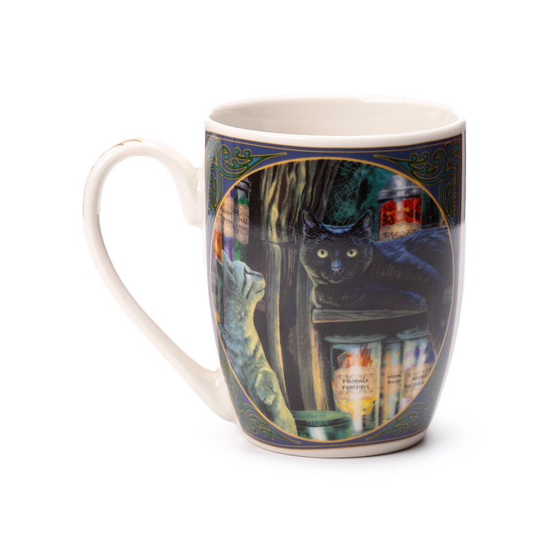 Lisa Parker Cat Mug with decorative background