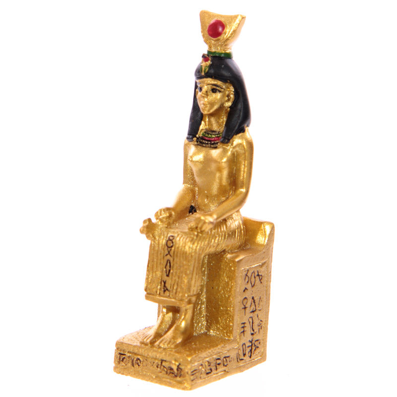 Gold Egyptian Icon Trinket with intricate details
