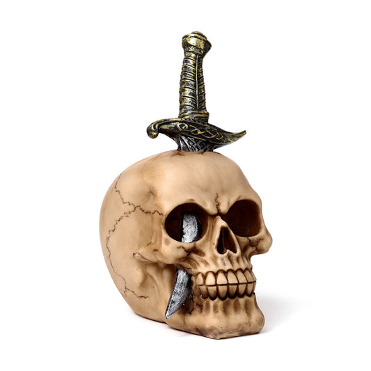 Skull Pierced with Sword Decorative Ornament