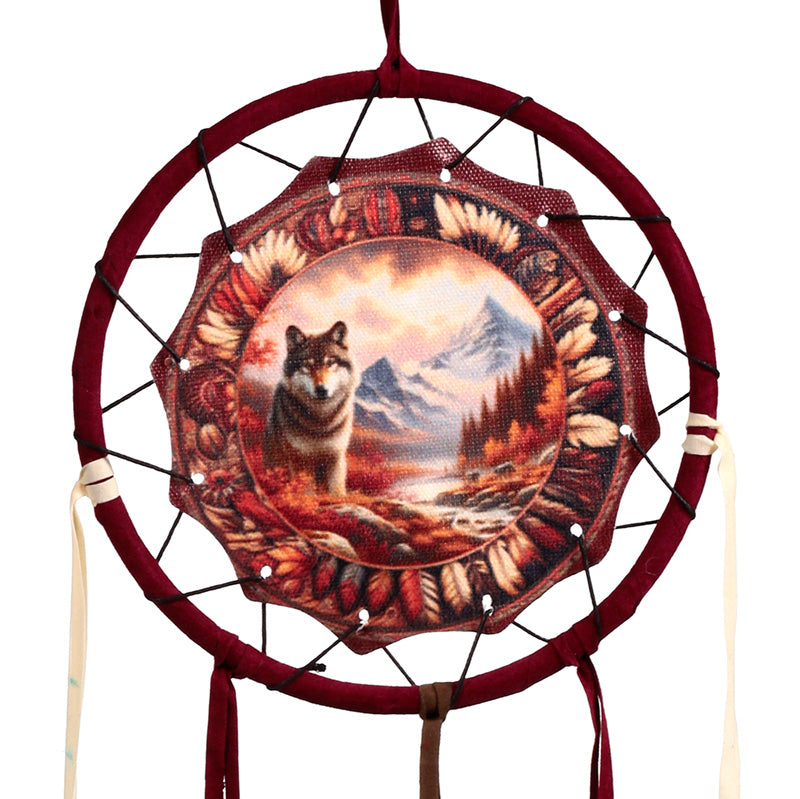 Close-up of Autumnal Wolf Dreamcatcher